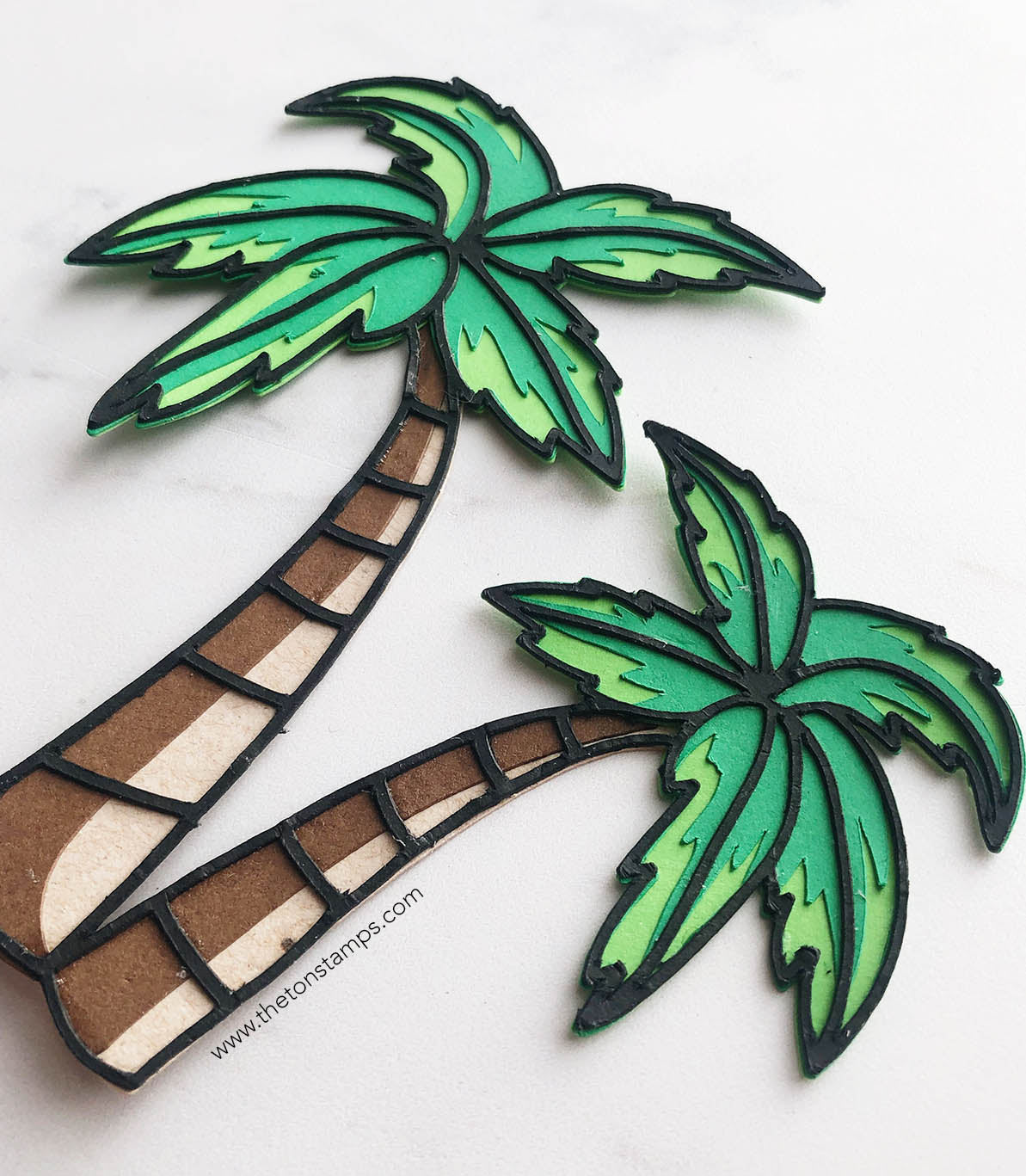 Summer Palm Layering Tree SVG Cut File