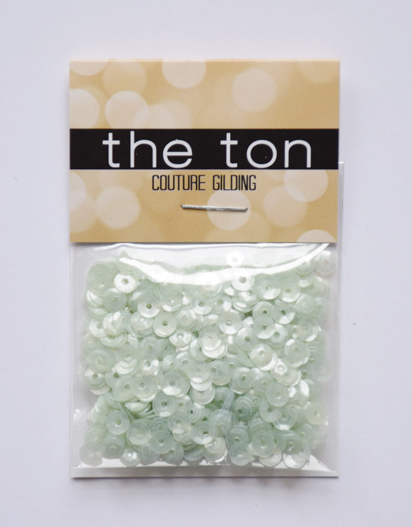 Pastel Mint Sequins - 4mm