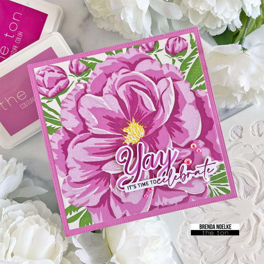 Pretty Peony Close Up Layering Stencils