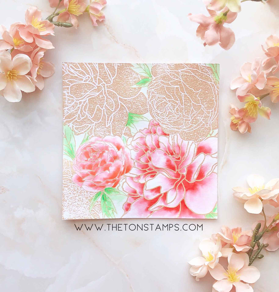 Peony Garden Cling Background