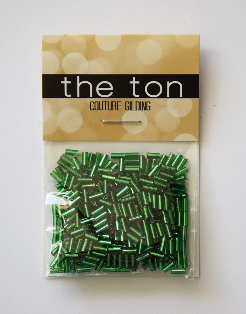 Pine Long Bugle Beads