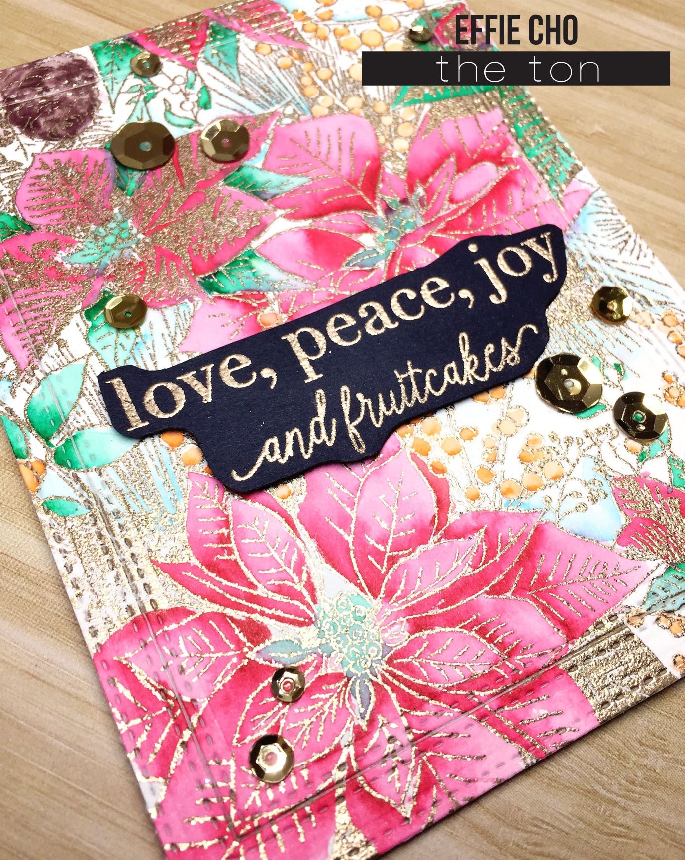 Poinsettia Garden Cling Background