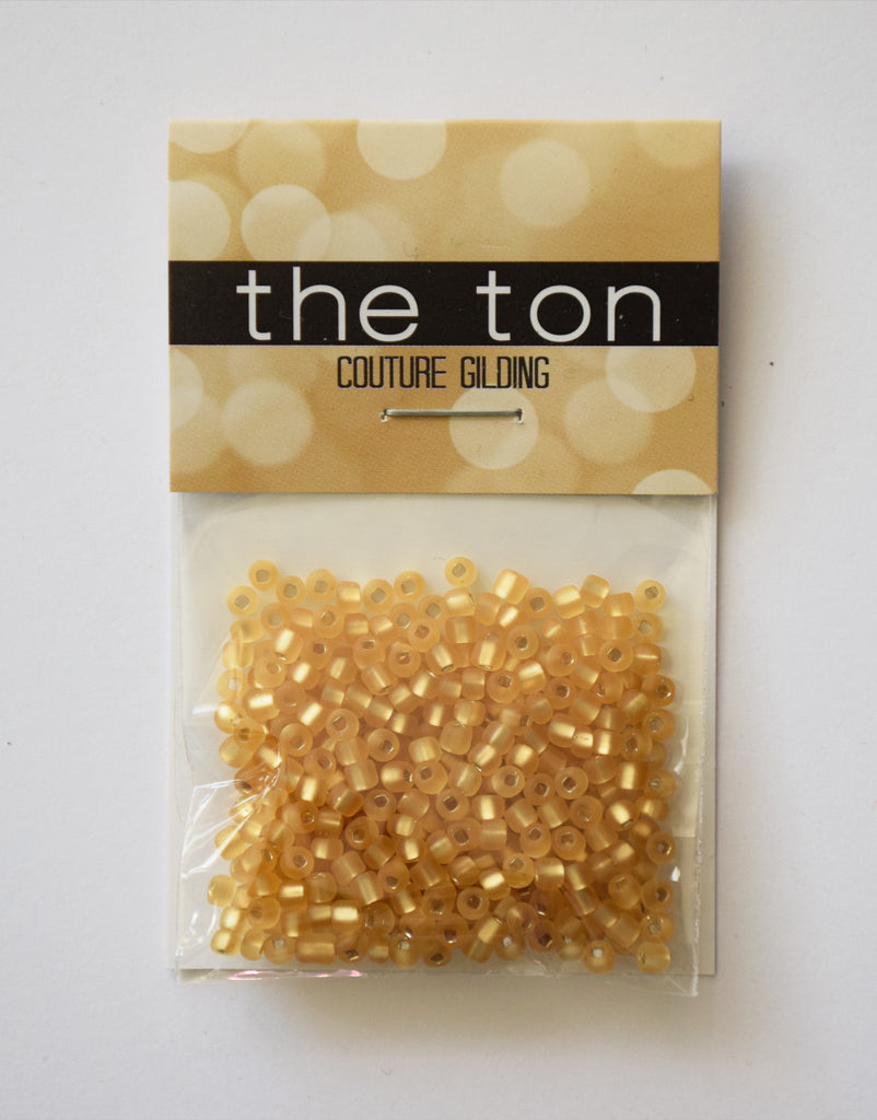 Polished Gold Large Matte Seed Beads
