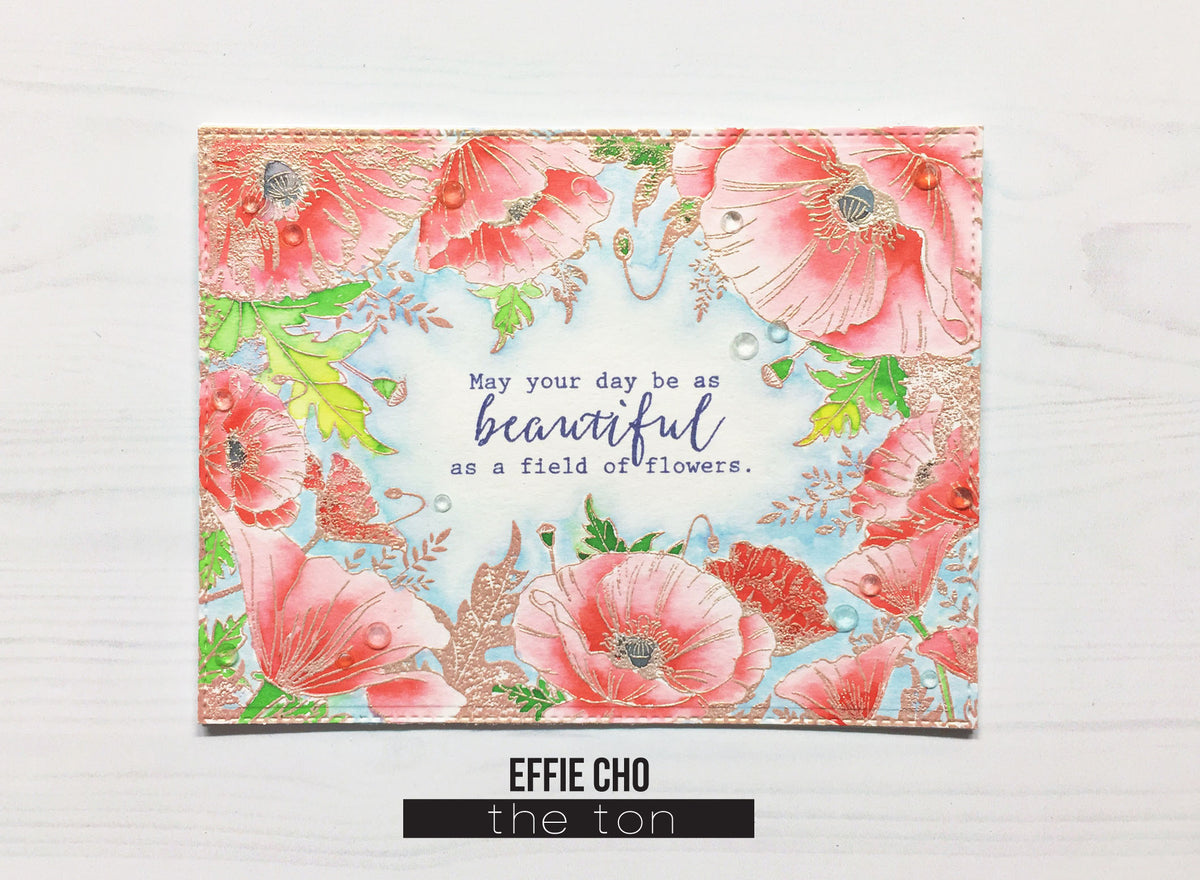 Poppy Border Cling Background