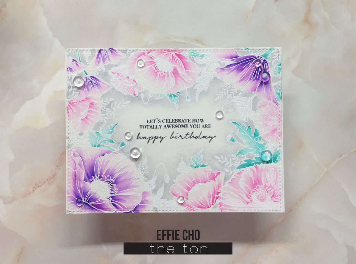 Poppy Border Cling Background