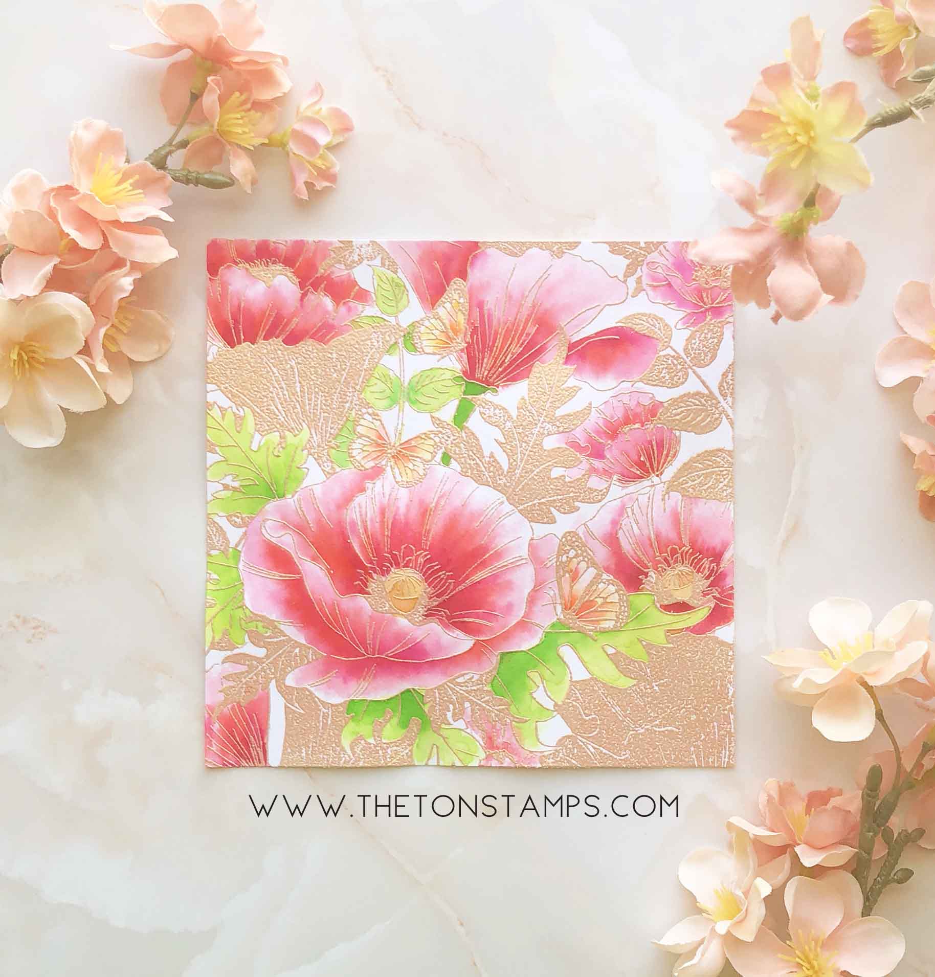 Poppy Garden Cling Background