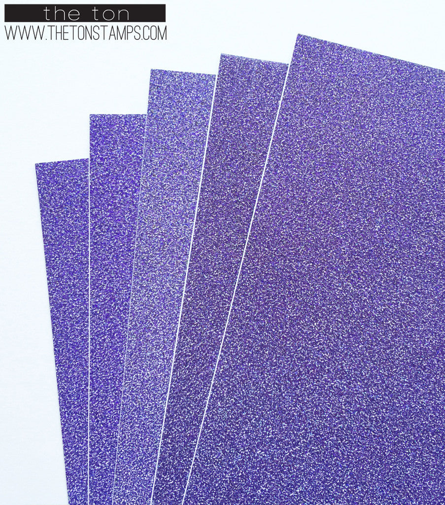 Adhesive Glitter Paper - Purple