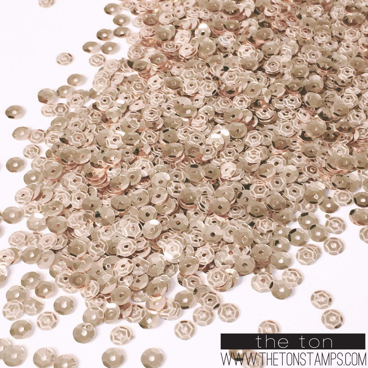 Rose Gold Sequins - 4mm, 2mm