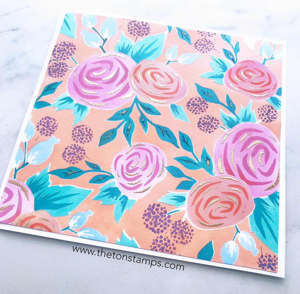 Wild Rose Blossoms Full Print Layering Stencils SVG Cut File