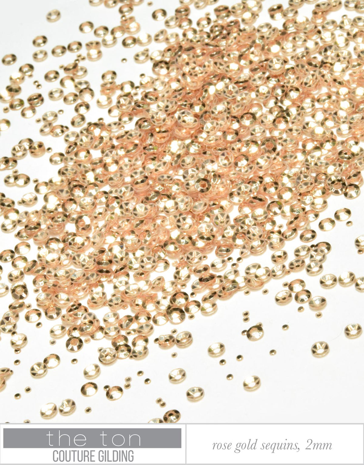 Rose Gold Sequins - 4mm, 2mm