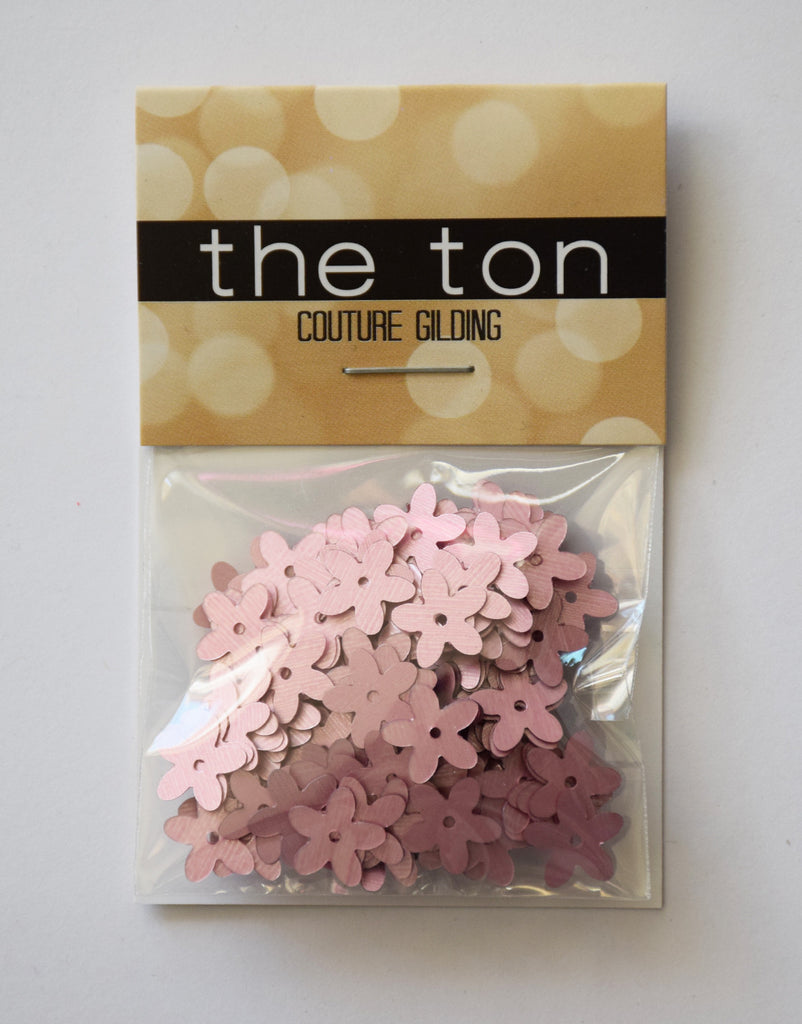 Rose Matte Large Flora Sequins