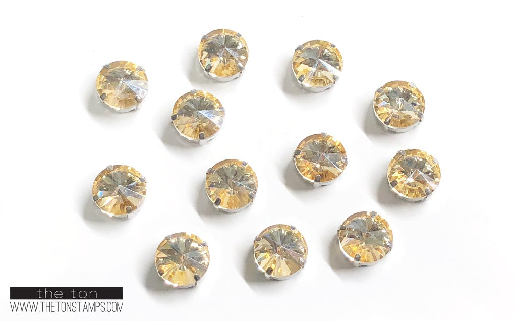 Glass Gems - Amber Round 1/2in