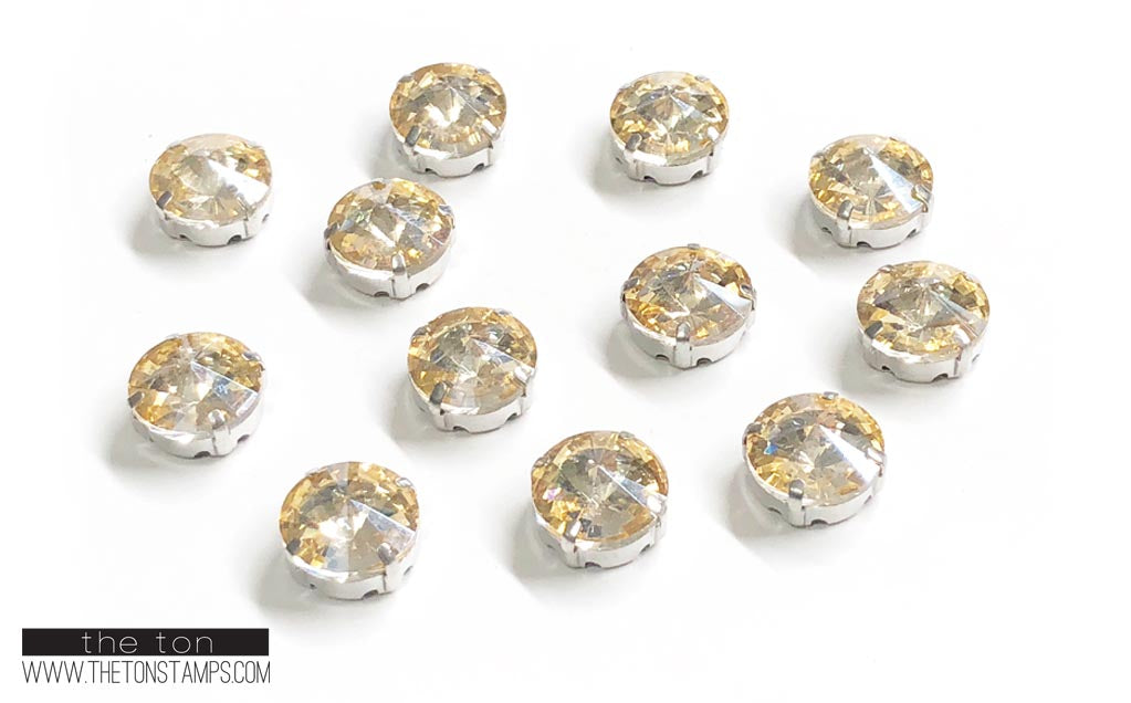 Glass Gems - Amber Round 1/2in
