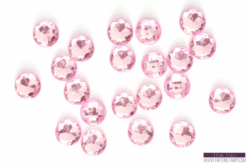 Light Pink Round Gems
