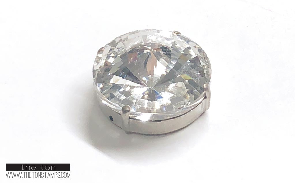 Glass Gems - Pointed White Round