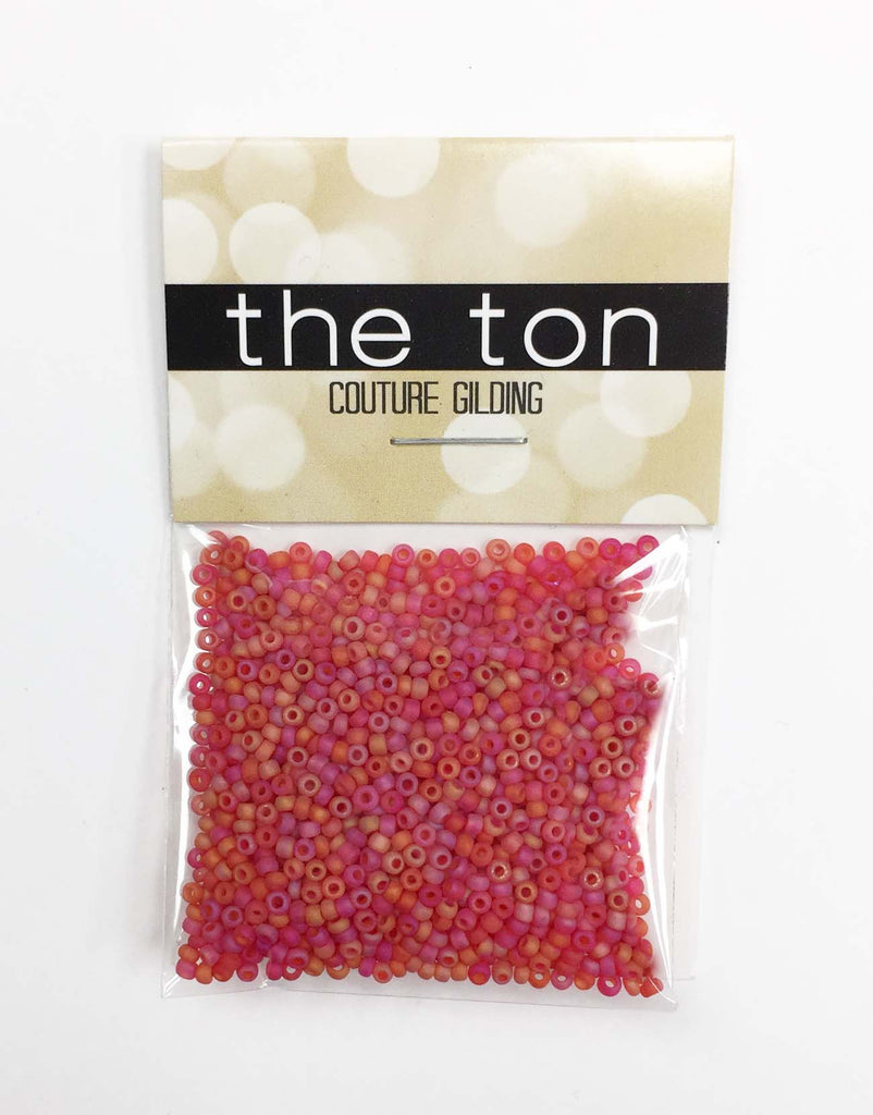 Ruby Punch Matte Seed Beads