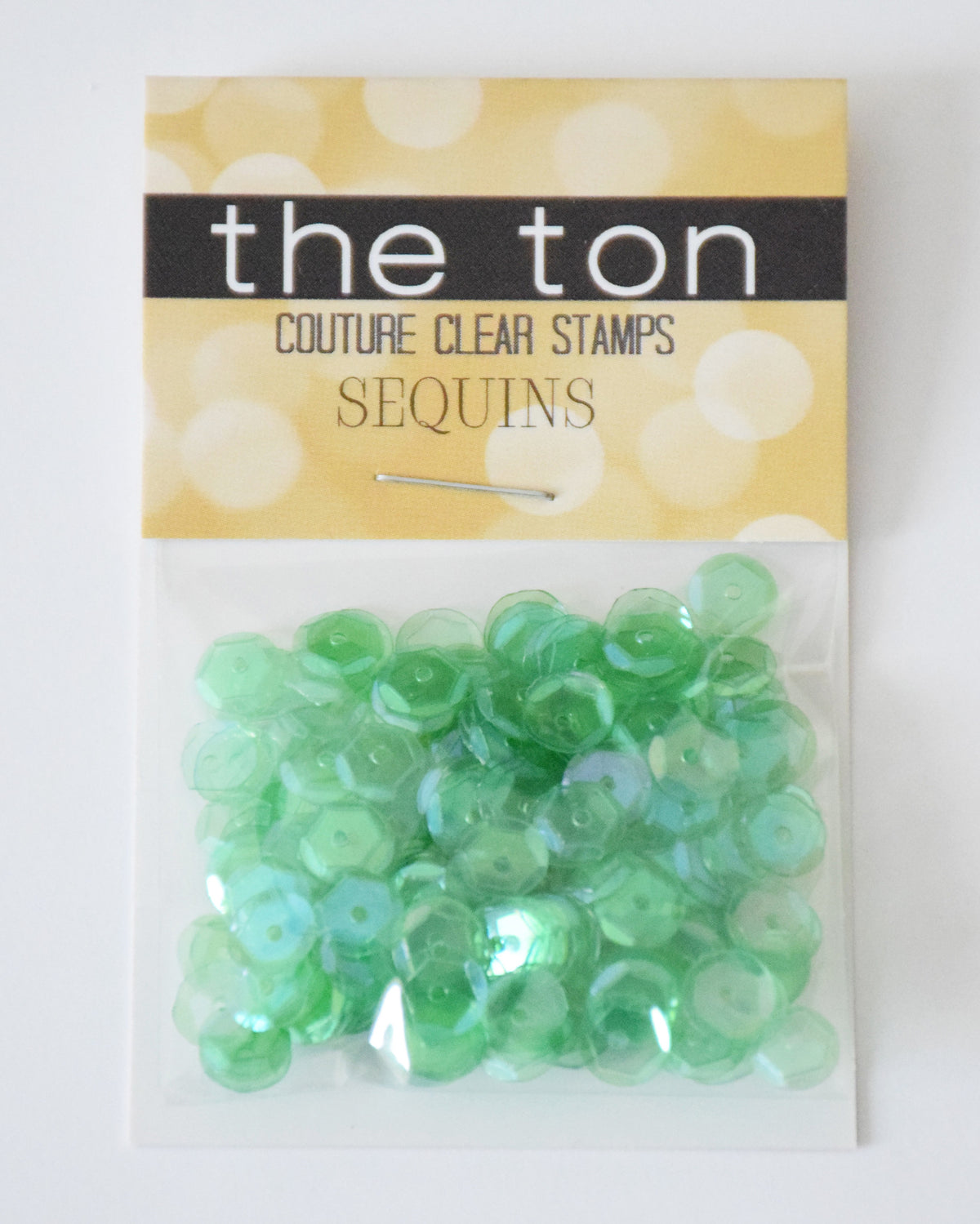 Sage Sparkling Clear Sequins - 6mm