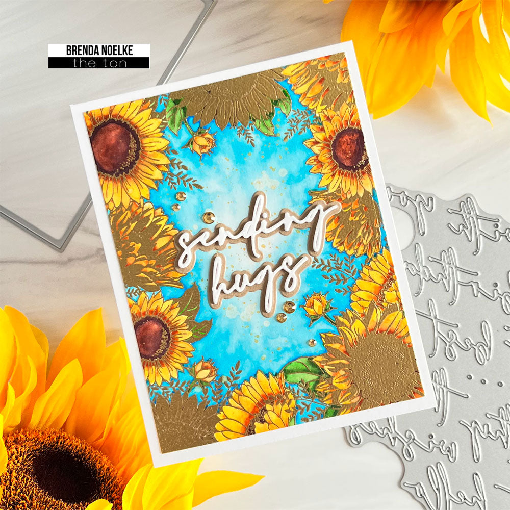 Sunflower Border Cling Background