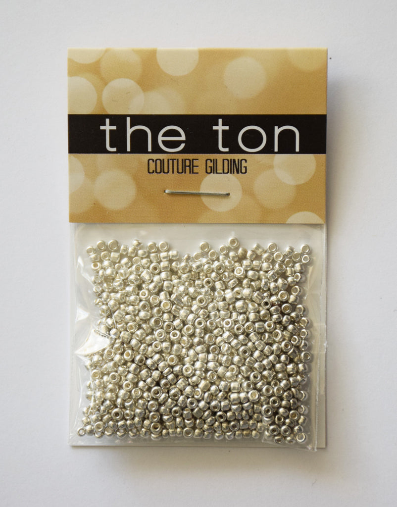 Bright Silver Bells Seed Beads