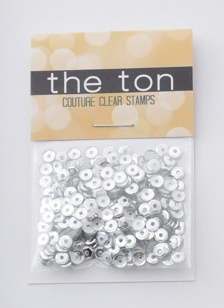 Silver Metallic Sequins - 10mm, 8mm, 6mm, 5mm, 4mm, MIXED