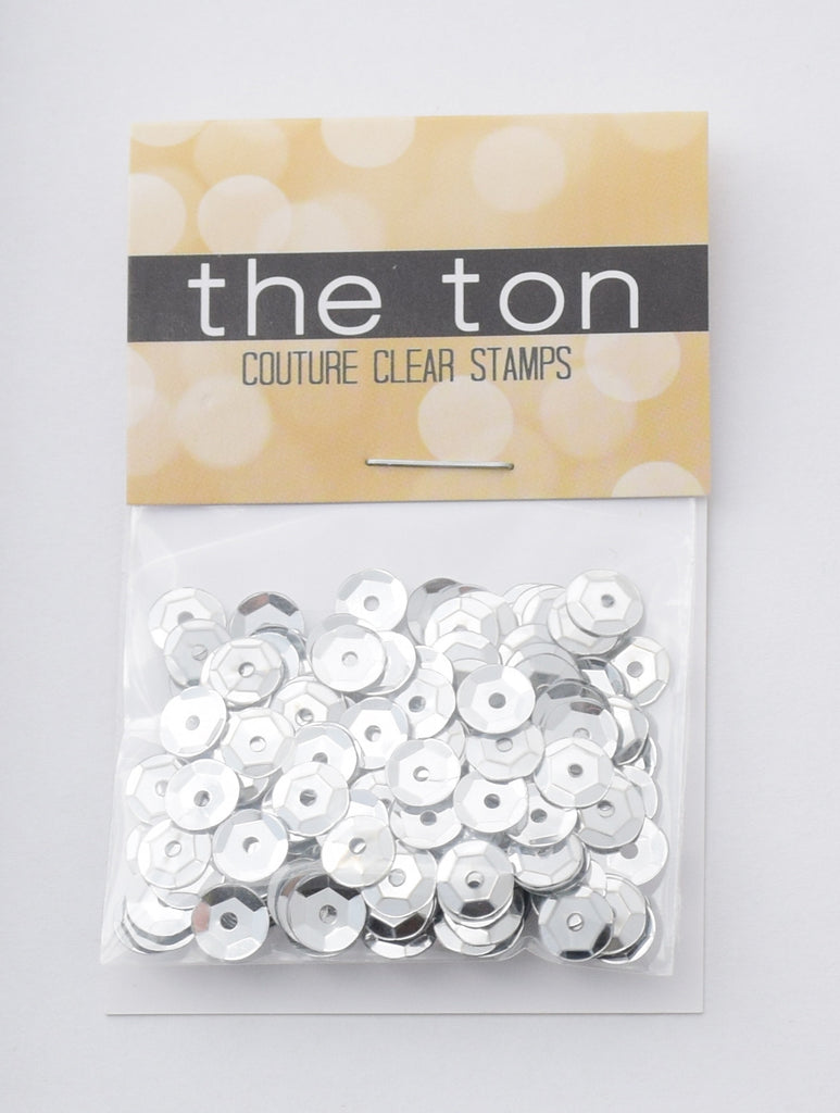 Silver Metallic Sequins - 10mm, 8mm, 6mm, 5mm, 4mm, MIXED