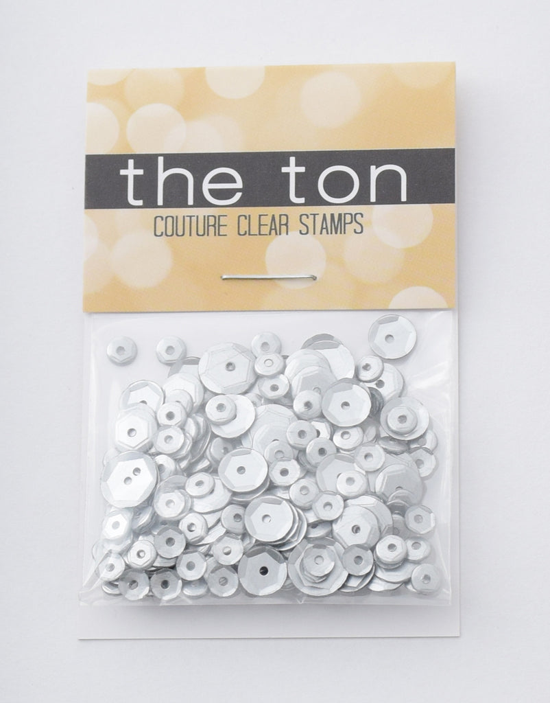 Silver Metallic Sequins - 10mm, 8mm, 6mm, 5mm, 4mm, MIXED