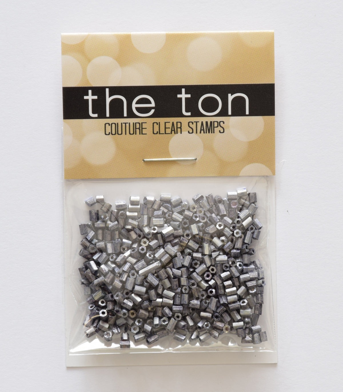 Dark Silver Bugle Beads