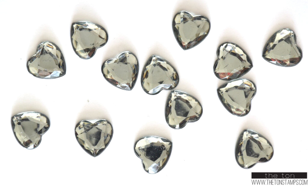 Dark Silver Heart Gems