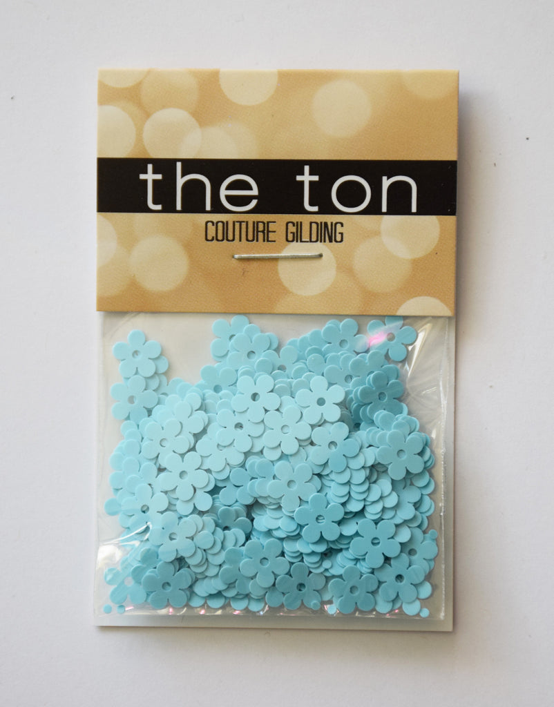 Sky Blue Flora Sequins