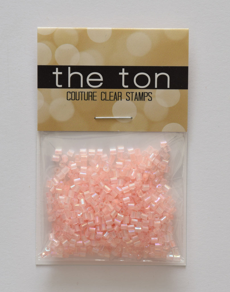 Soft Pink Bugle Beads