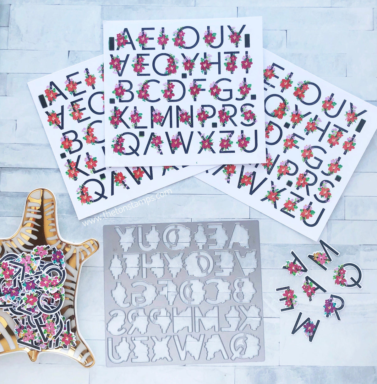 Spring Layered Alpha Stamps
