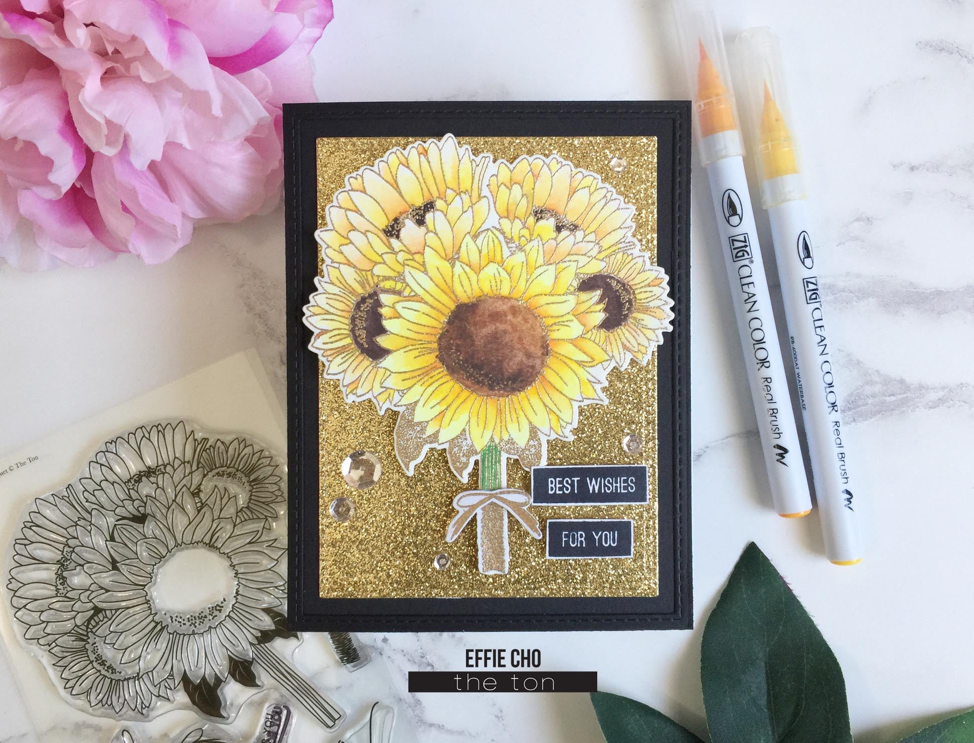 Adhesive Glitter Paper - Glossy Fine Gold (2 sizes available)
