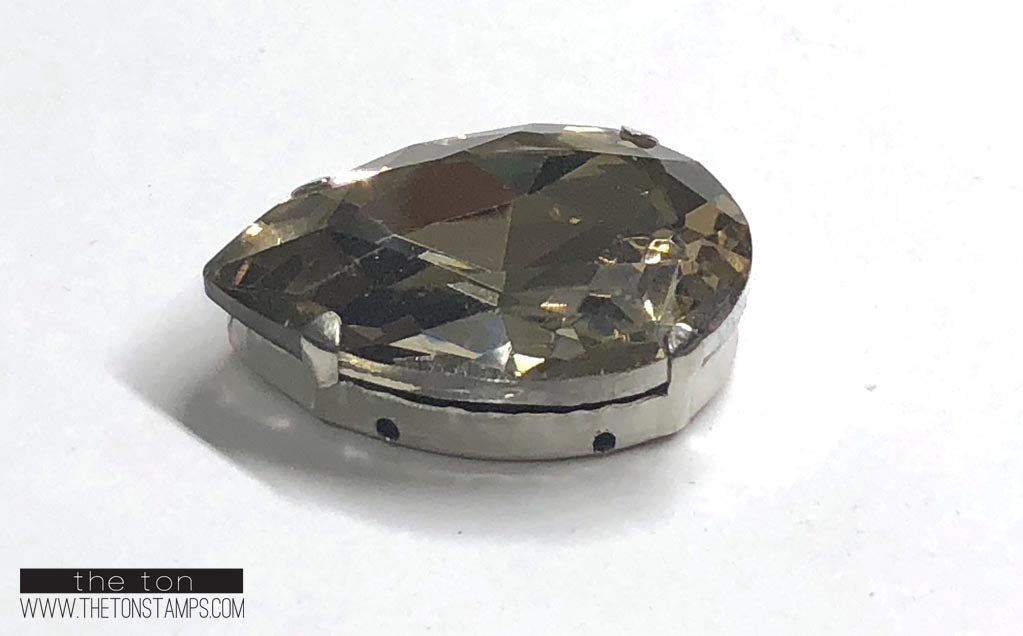 Glass Gems - Light Amber Tear Drop
