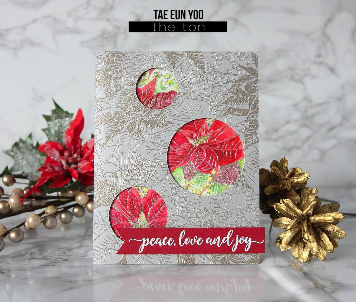 Poinsettia Garden Cling Background