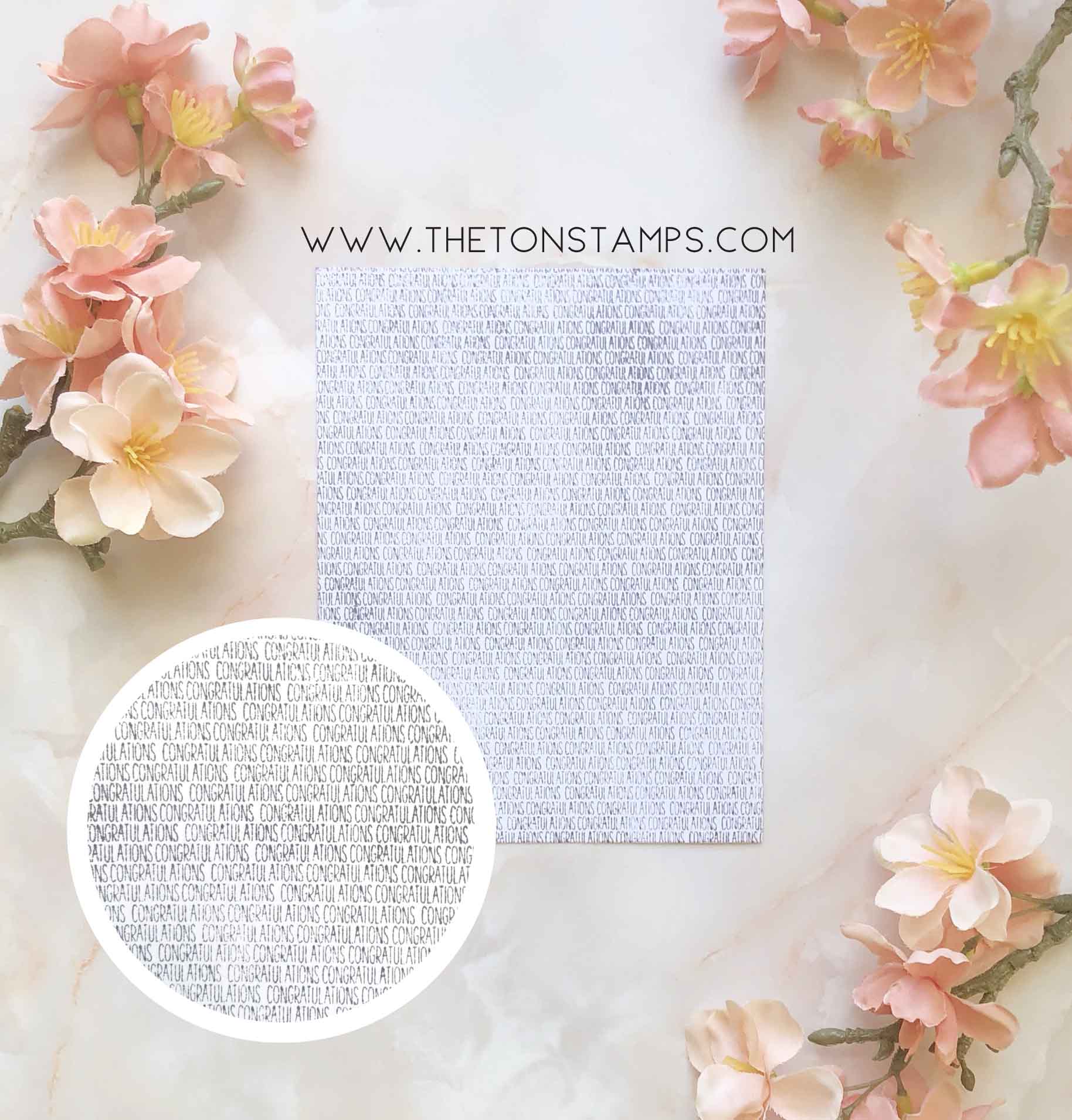 Tiny Congratulations Cling Background