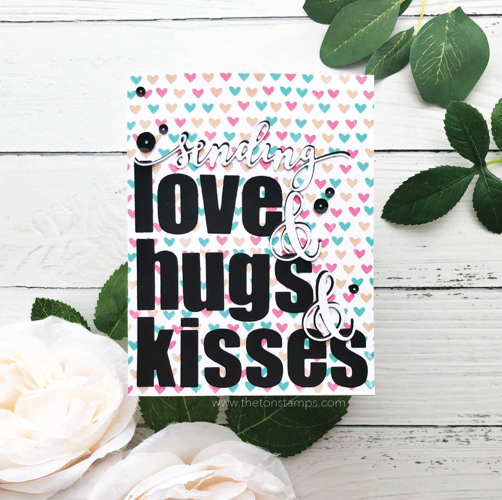 Love and Hugs Word Plate Dies