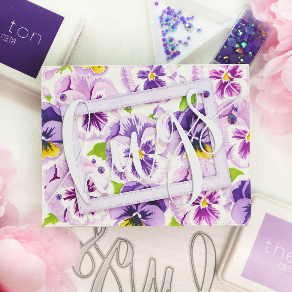 Pretty Pansies Background Layering Stencils