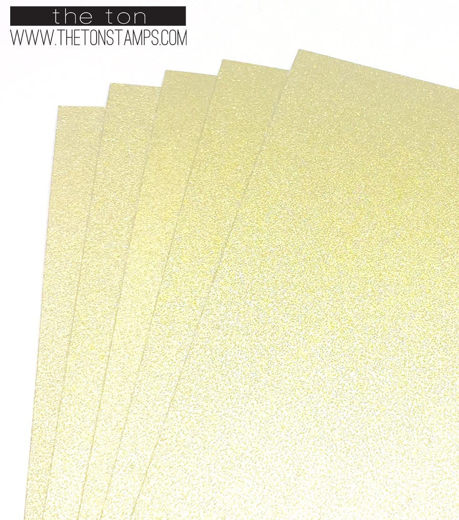 Adhesive Foil Paper - Gold Glitter Foil (7.9in x 9in)